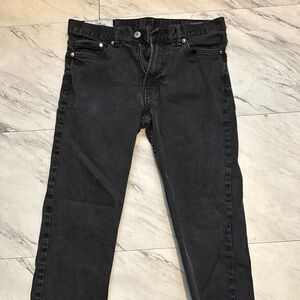 Men’s black straight leg jeans